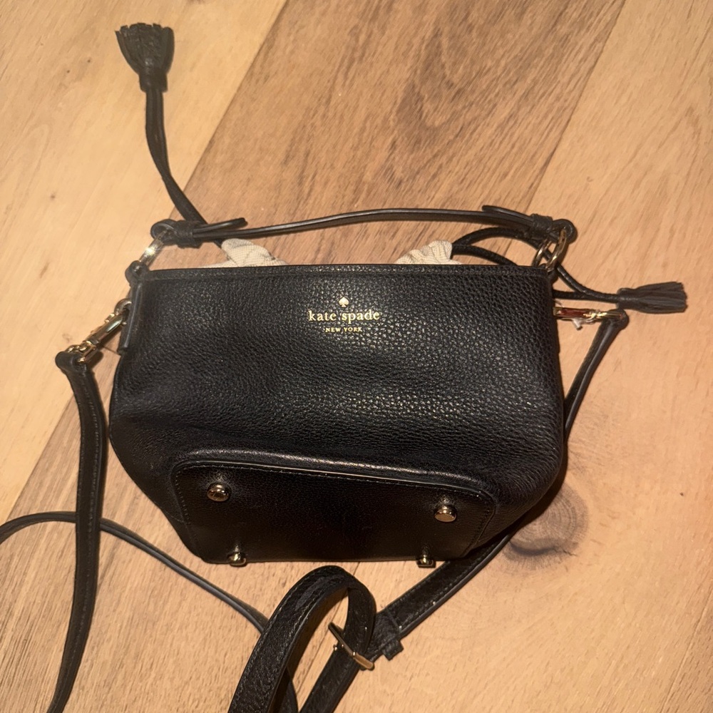 Kate Spade Black Pebbled Leather Crossbody Bag